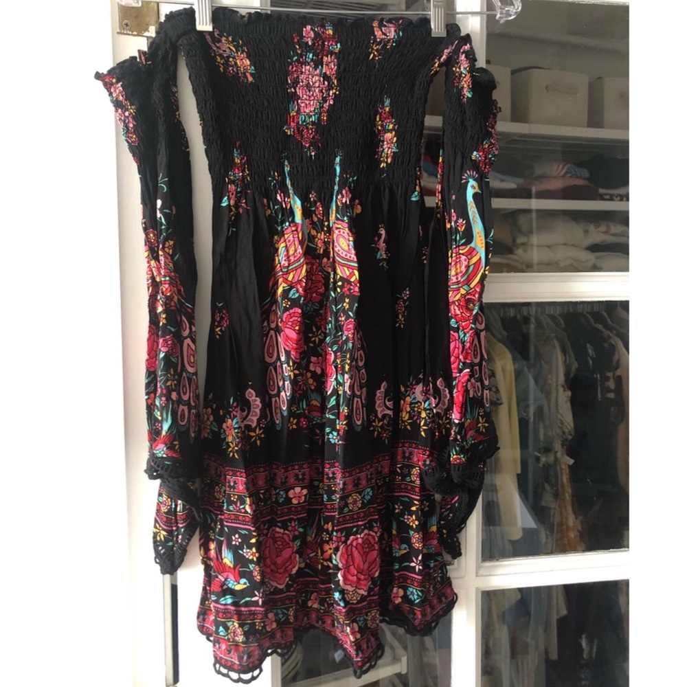 SPELL off-the-shoulder boho dress